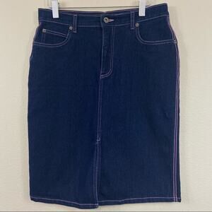 Y2K Vintage Lazer Jeans Denim Skirt Sz 7